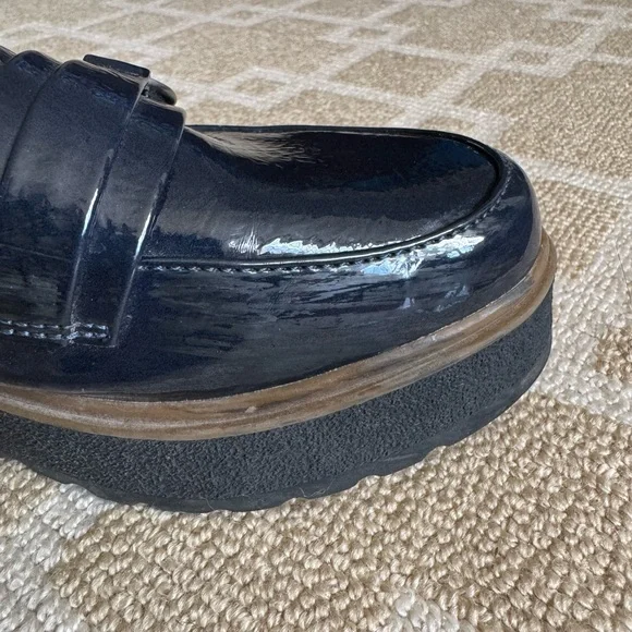 SOUL Naturalizer Navy Patent Platform Loafers Chunky Comfort Shoes 10W - Picture 7 of 17